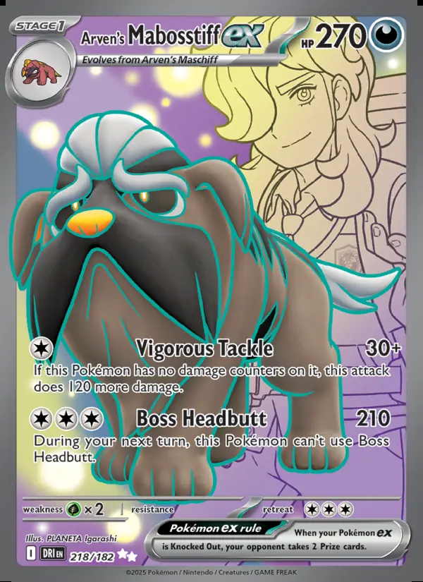 Image of the card Arven's Mabosstiff ex